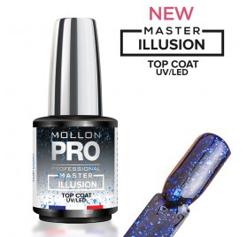 Mollon Pro Master Illusion Top Coat Azul 12ml