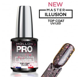 Mollon Pro Master Illusion Top Coat Rosa 12ml