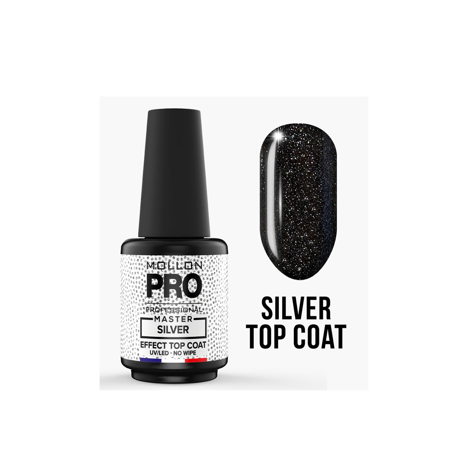 Mollon Pro Master Silver Effect Top Coat 12ml Mollon Pro Master Silver Effect Top Coat 12ml