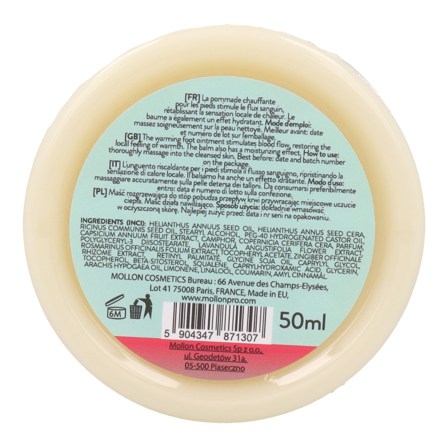 Mollon Pro Fcsynergy Warming Foot Ointment Ginger & Camphor