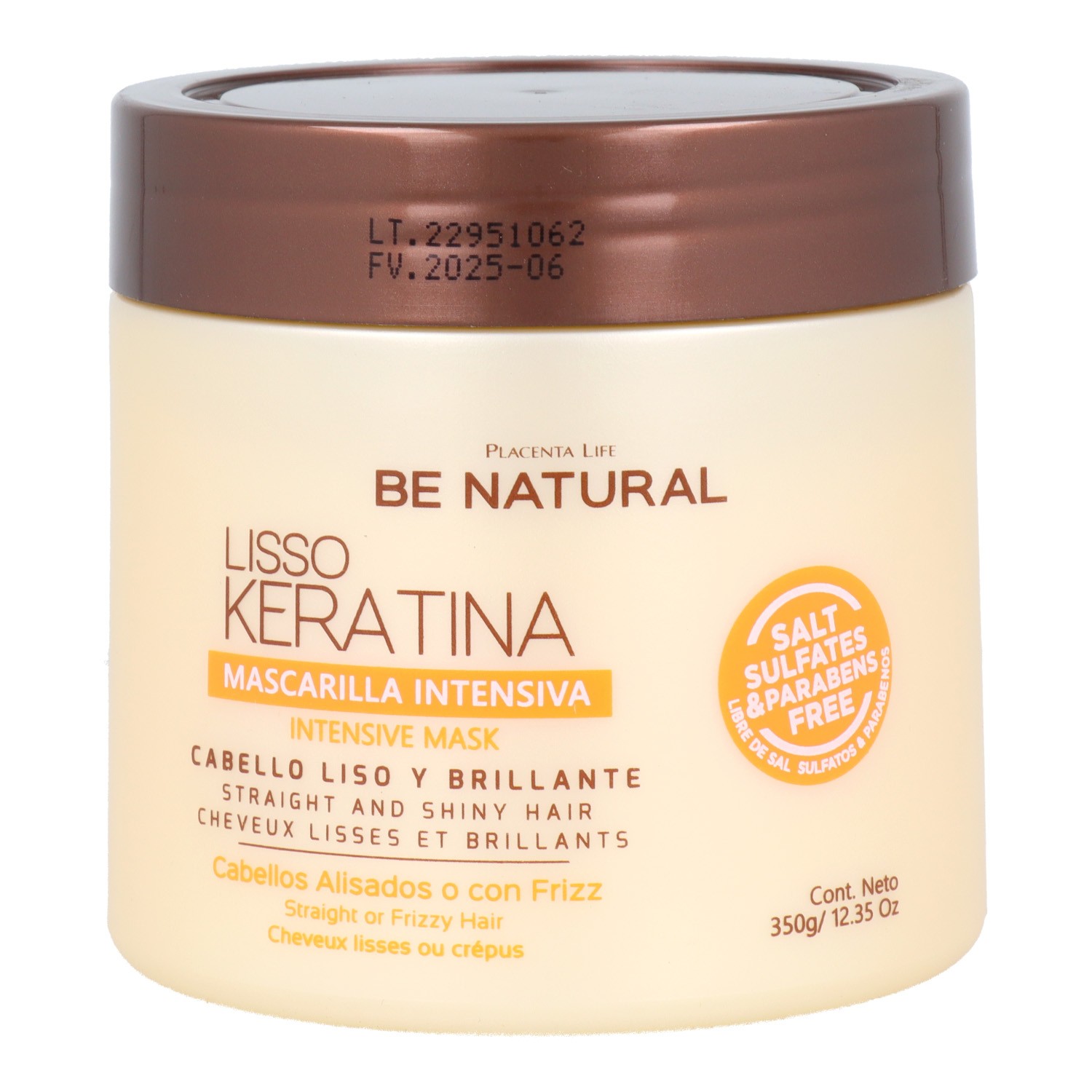 Placenta Life Be Nat Lisso Keratina Mascarilla 350 gr