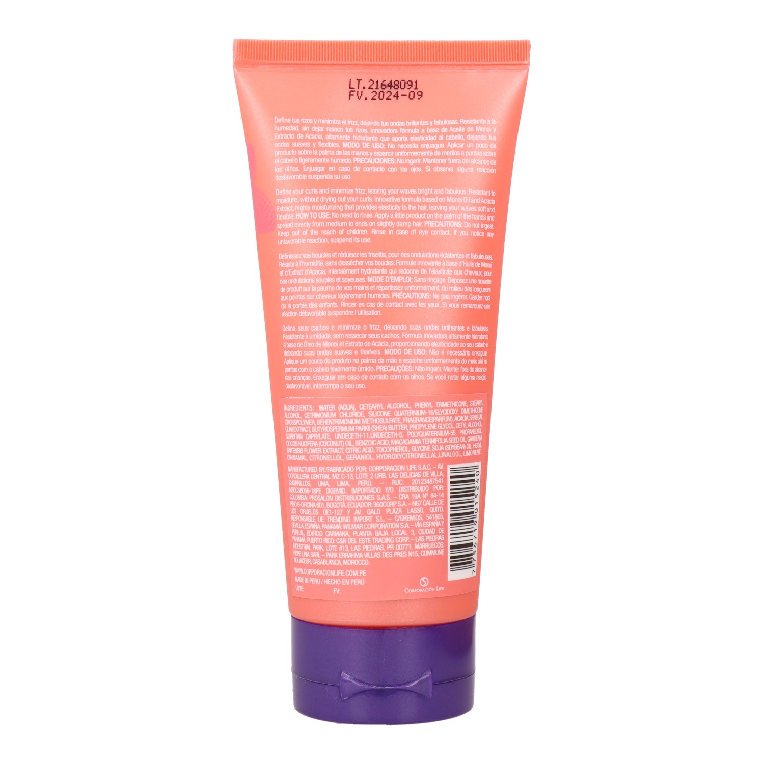 Placenta Life Be Nat Nutri Curly Monoi Crema Rizos 200 ml