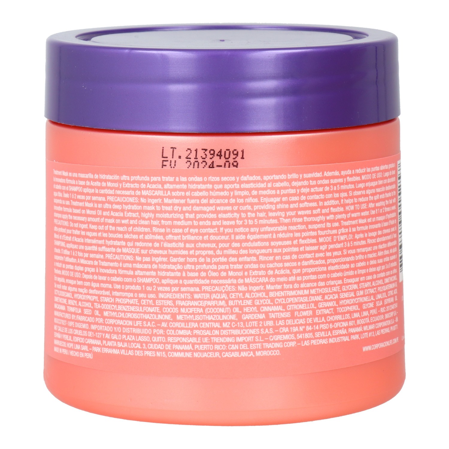 Placenta Life Be Nat Nutri Curly Monoi Maschera Ricci 350 gr