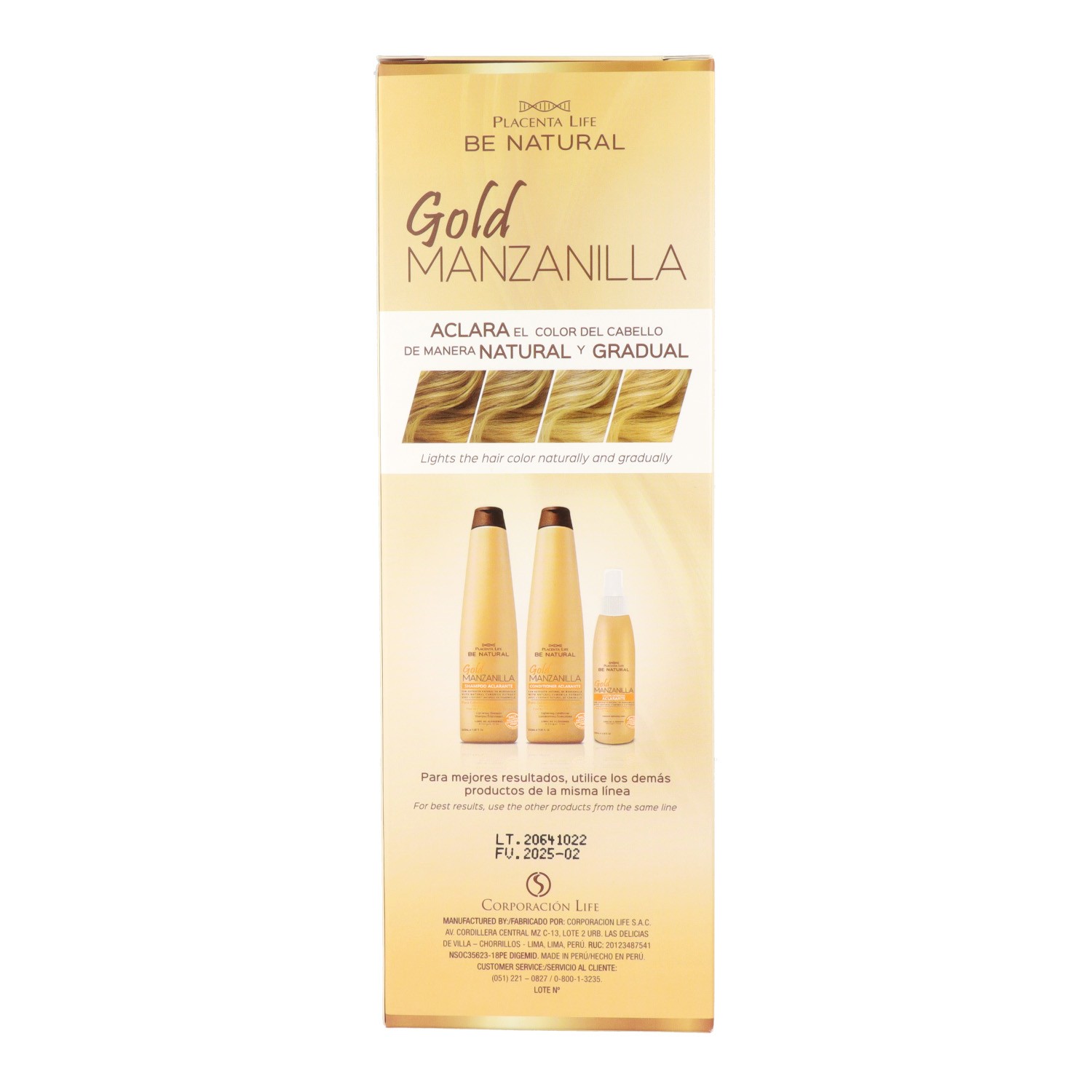 Condicionador Placenta Life Be Nat Nutri Gold Camomila 350 ml