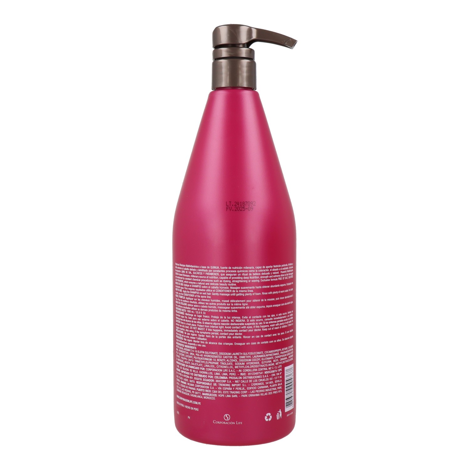 Placenta Life Be Nat Nutri Quinua Champu 1000 ml