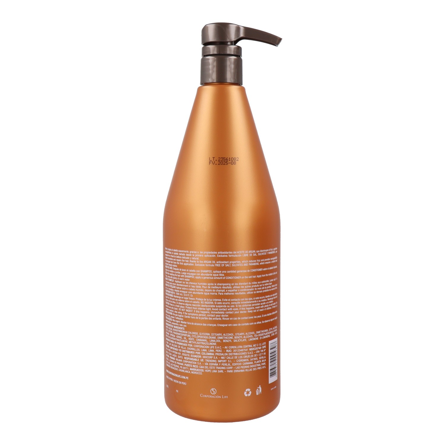 Condicionador Placenta Life Be Nat Nutri Repair Argan 1000 ml