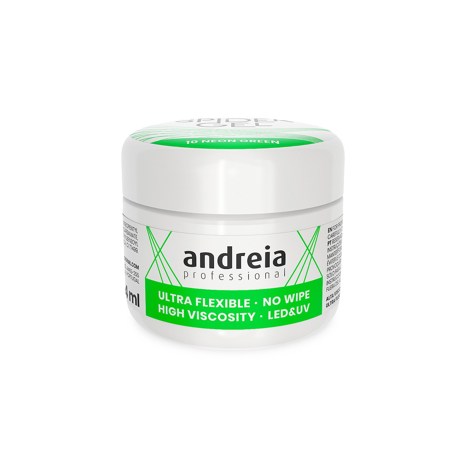 Andreia Gel Araignée 10 Vert Fluo 4 ml