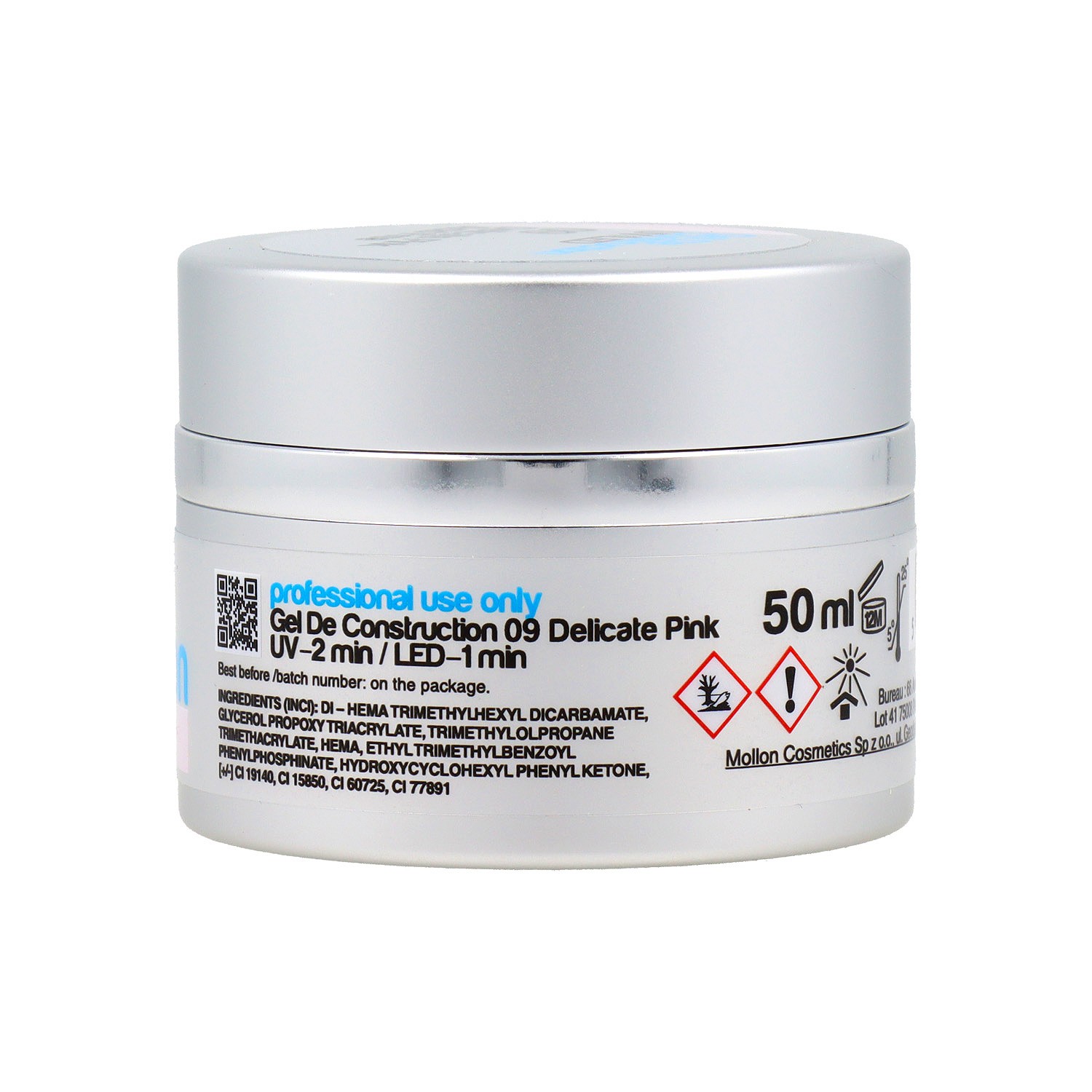 Mollon Pro Gel de Construction 09 delicado Rosa 50 ml