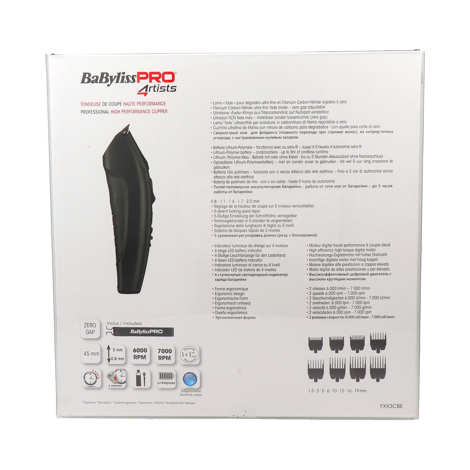 Babyliss Pro Fx3 (FXX3CBE) Maquina