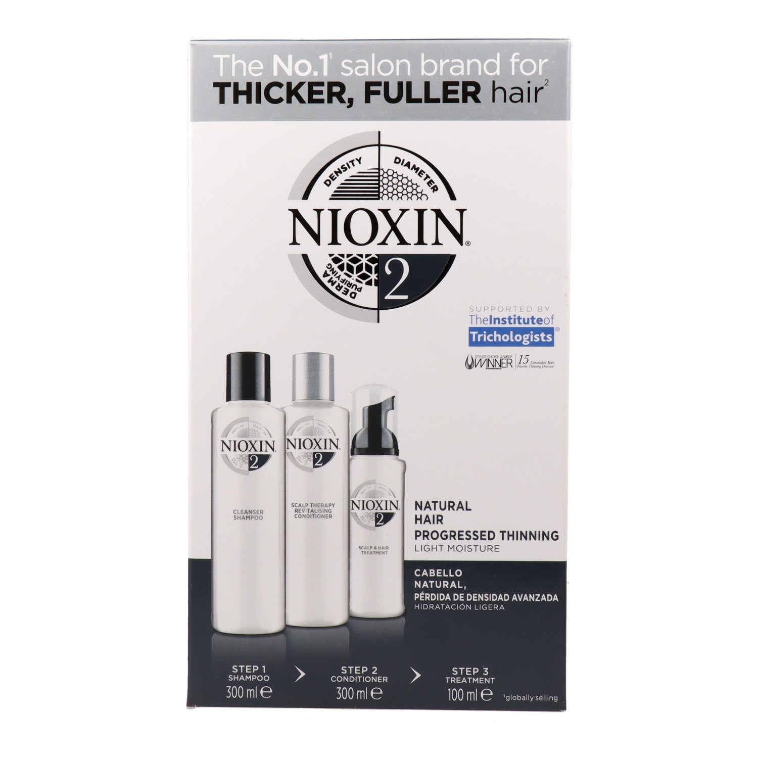 Nioxin Trial Kit Sist 2 Crema idratante leggera per capelli naturali