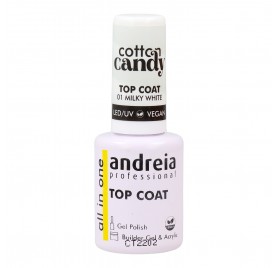 Andreia Top Coat Cotton Candy Color 01 Milky White 10.5 ml