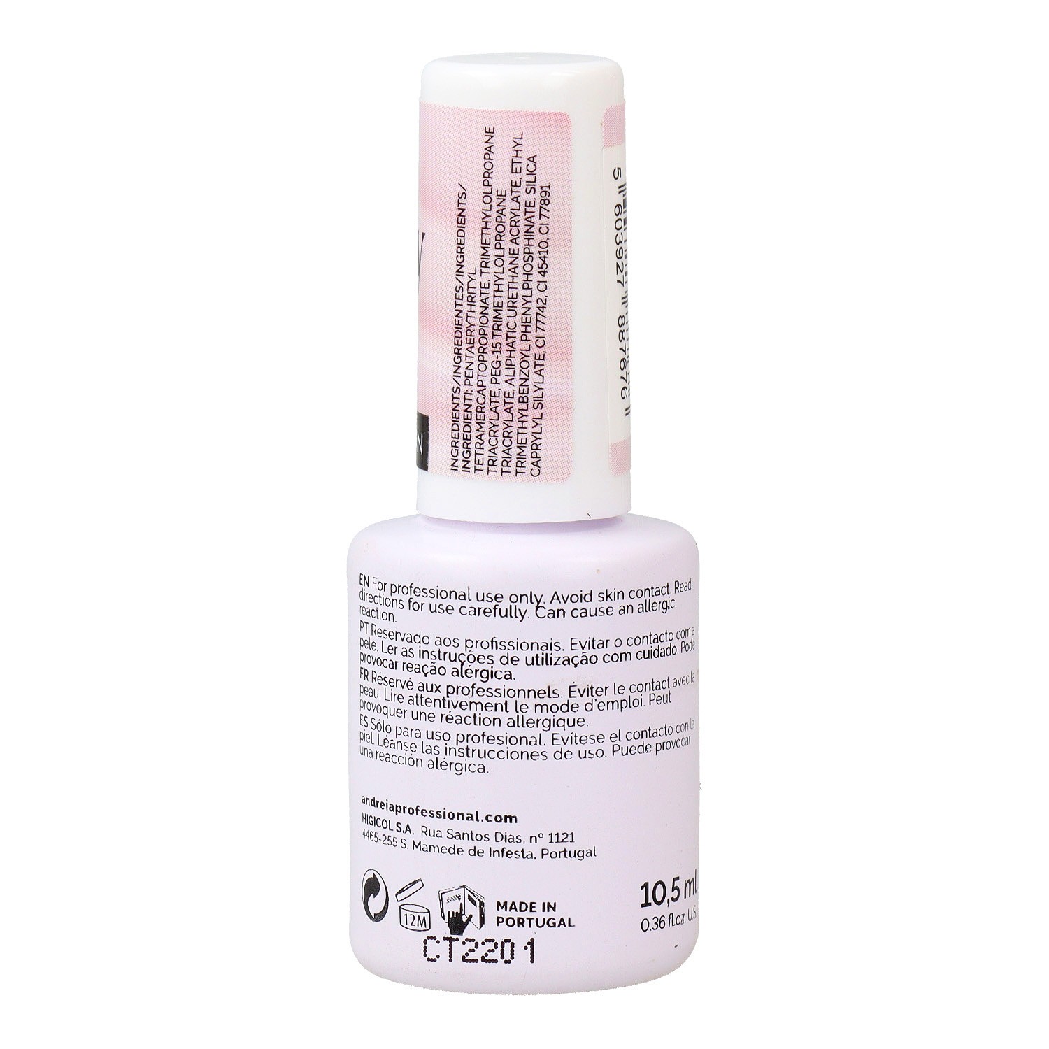 Andreia Top Coat Cotton Candy Color 02 Milky Pink 10.5 ml