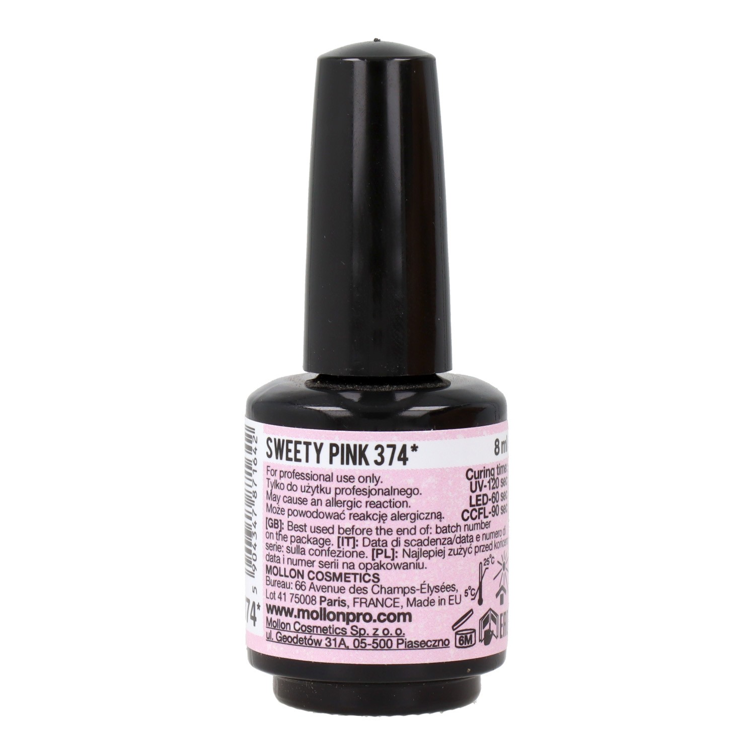 Mollon Pro Hybrid Shine Color Coat 374 Sweety Pink 8ml