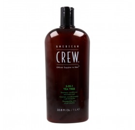 American Crew 3 In 1 Tea Tree And Body Wash Champú Acondicionador 1000 ml