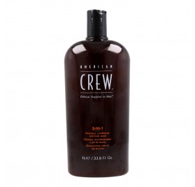 American Crew 3 In 1 And Body Wash Champú Acondicionador 1000 ml