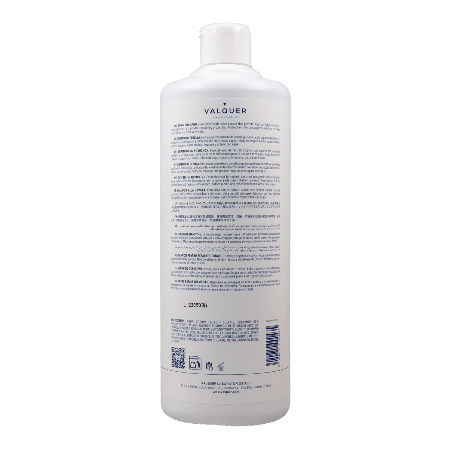 Valquer Onion Shampoo 1000ML (Anti-Oxidant)