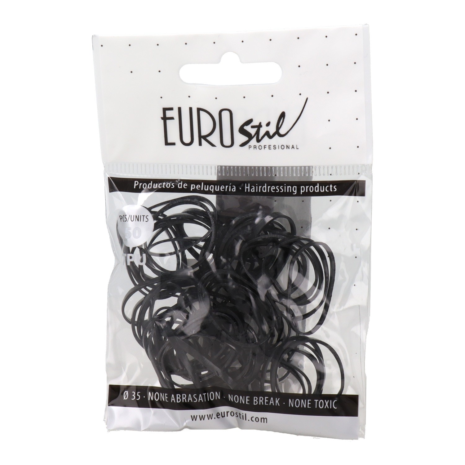 EUR BOLSA DE 50 GOMAS NEGRAS TPU (06809)