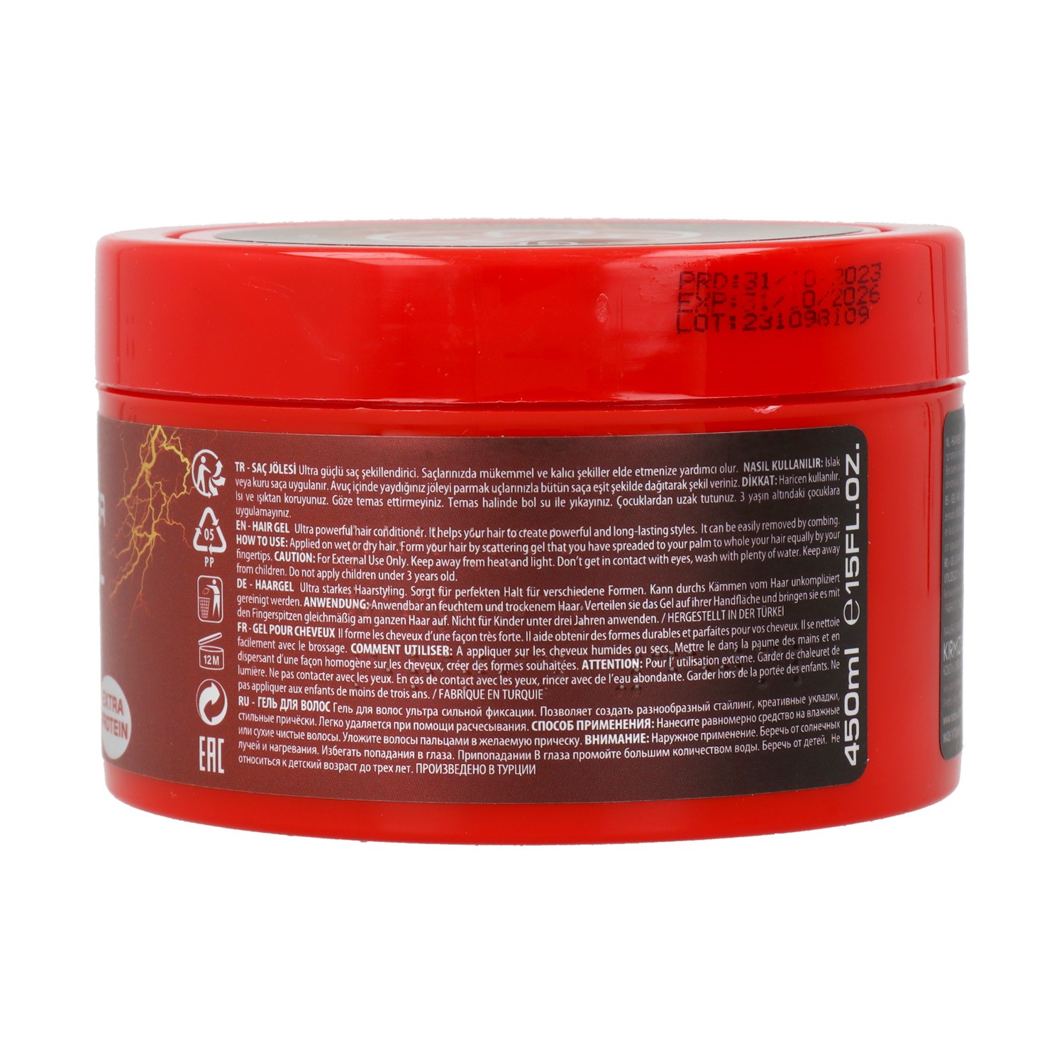 Red One Magic Power Hair Gel Red 450 ml