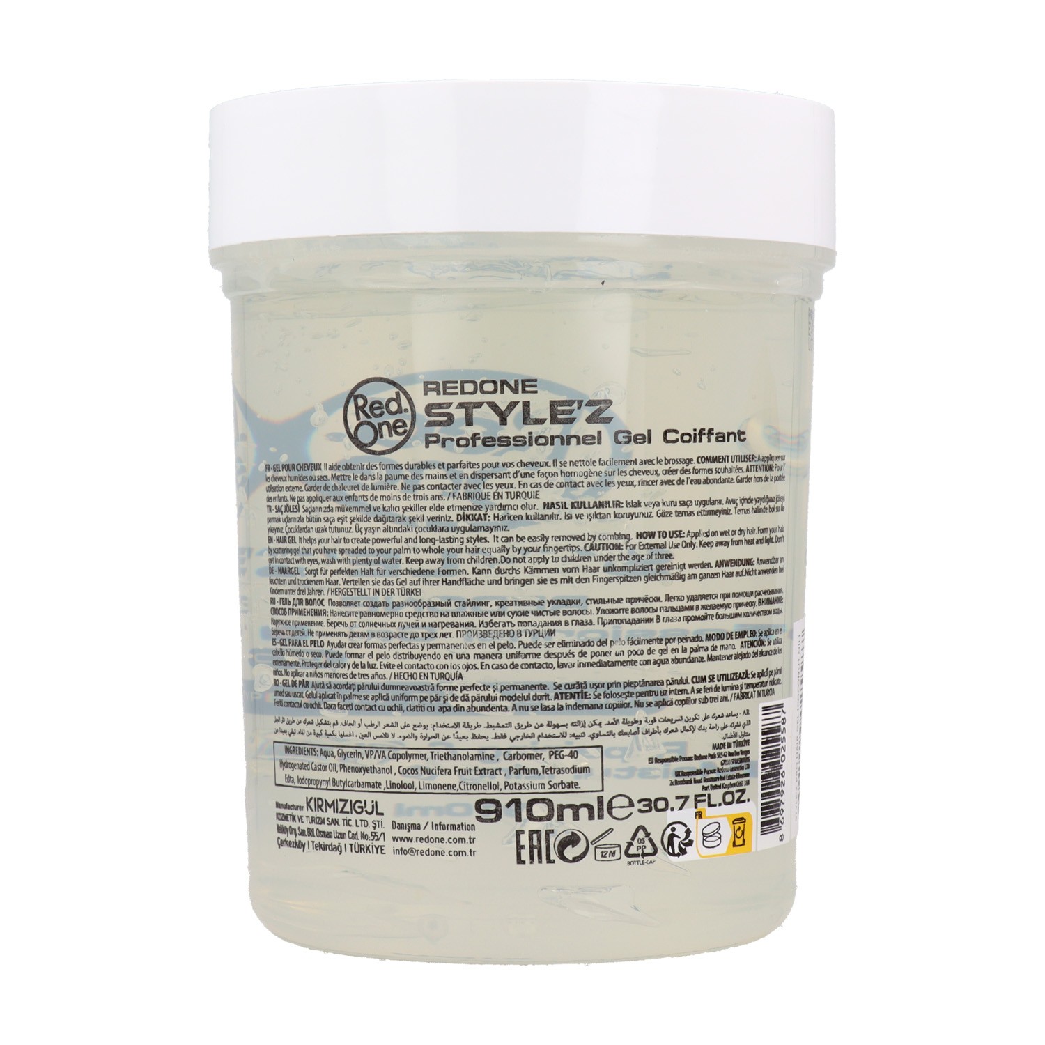 Huile de noix de coco pour cheveux professionnels Red One Style'z 910 ml