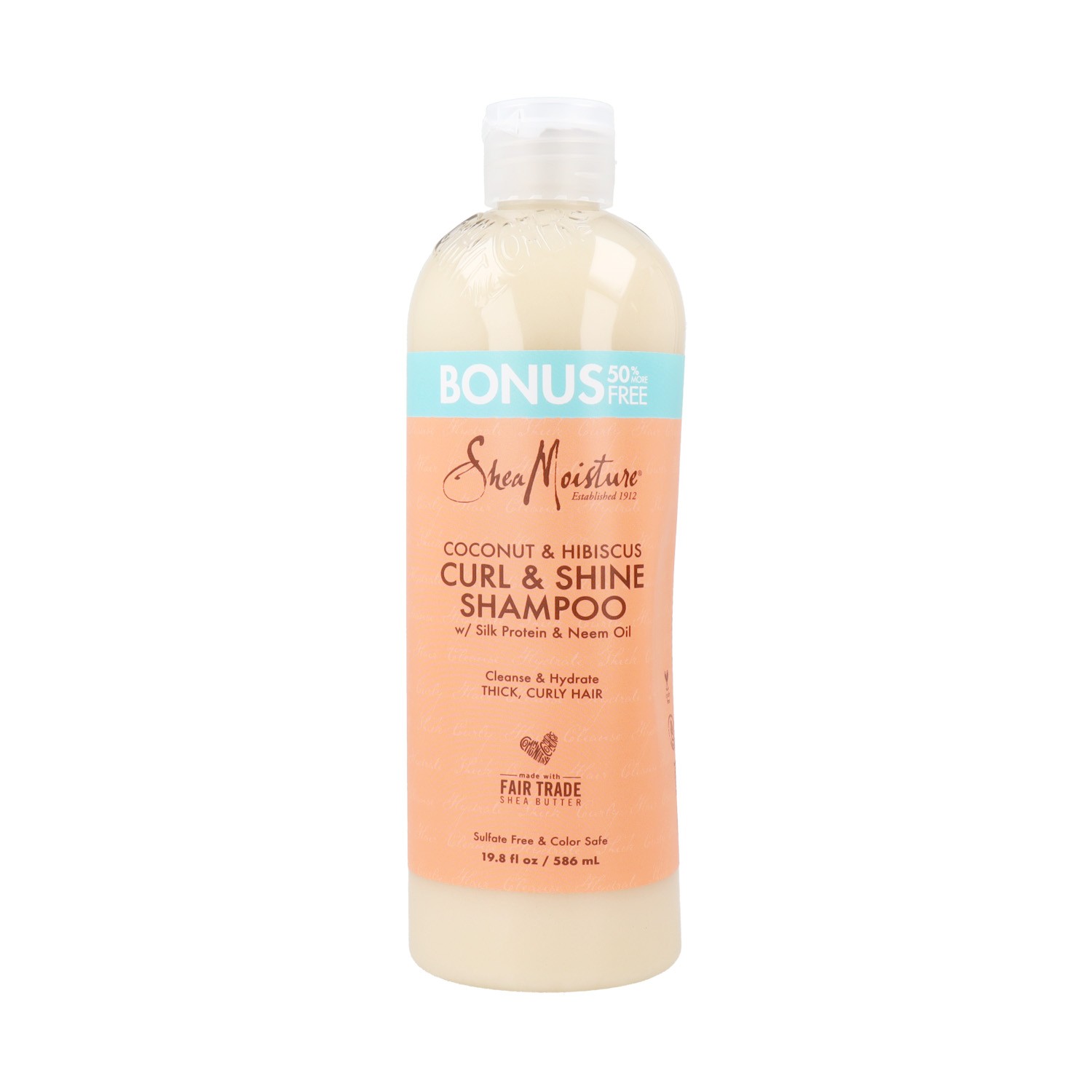 Shea Moisture Coconut & Hibiscus Curl & Shine Champú 586 ml