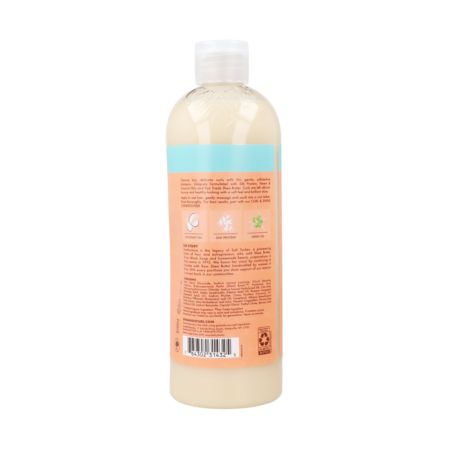 Shea Moisture Coconut & Hibiscus Curl & Shine Champú 586 ml