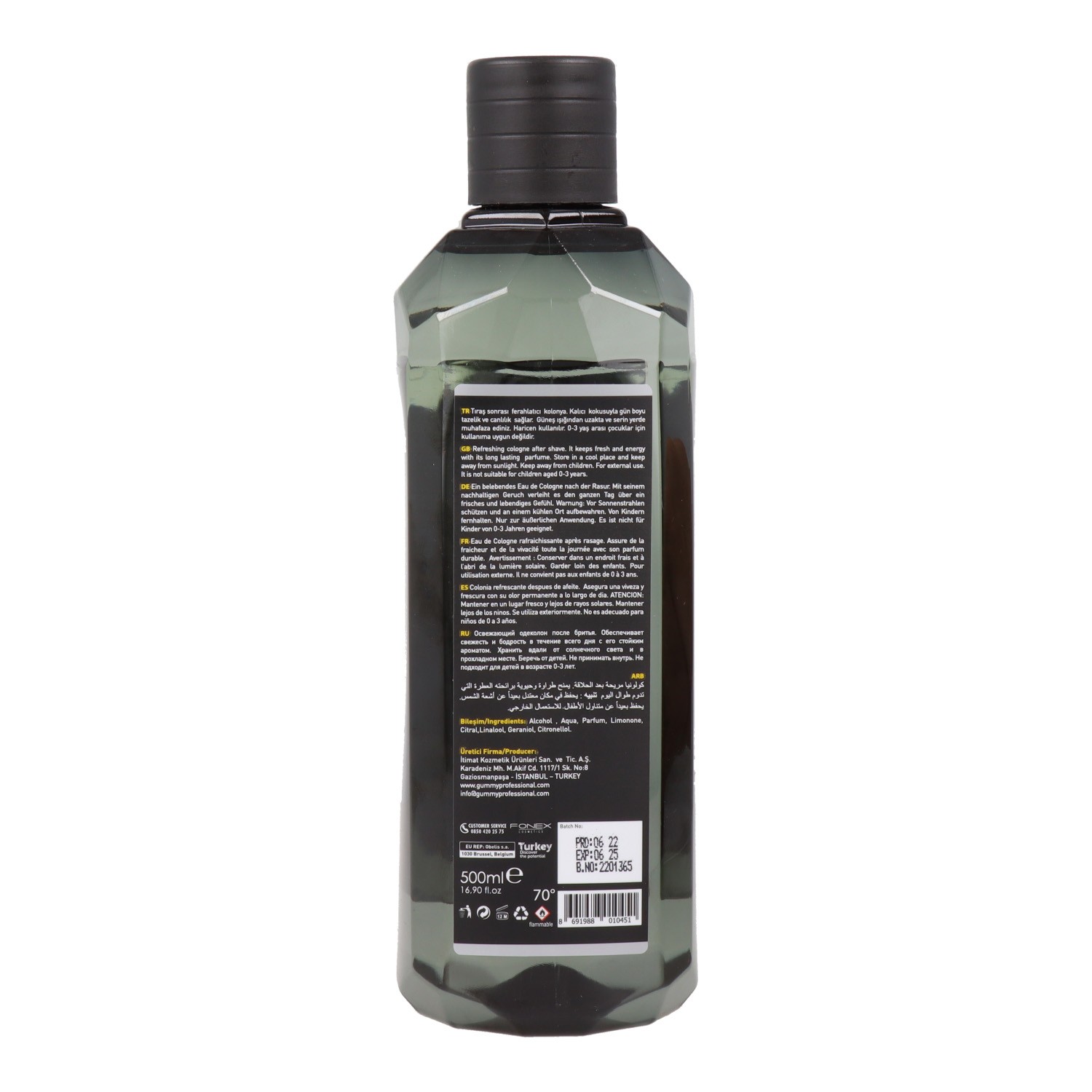 Gummy Barber Lemon Colonia 500 ml