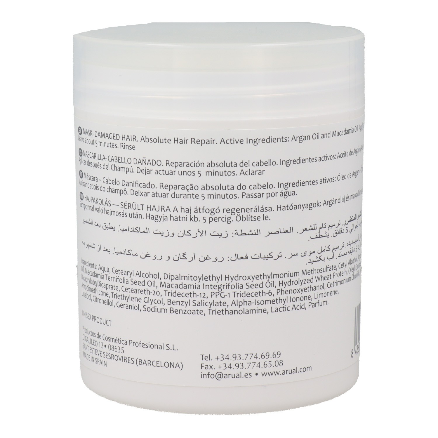 Arual Crystal Diamond Mascarilla 500 ml