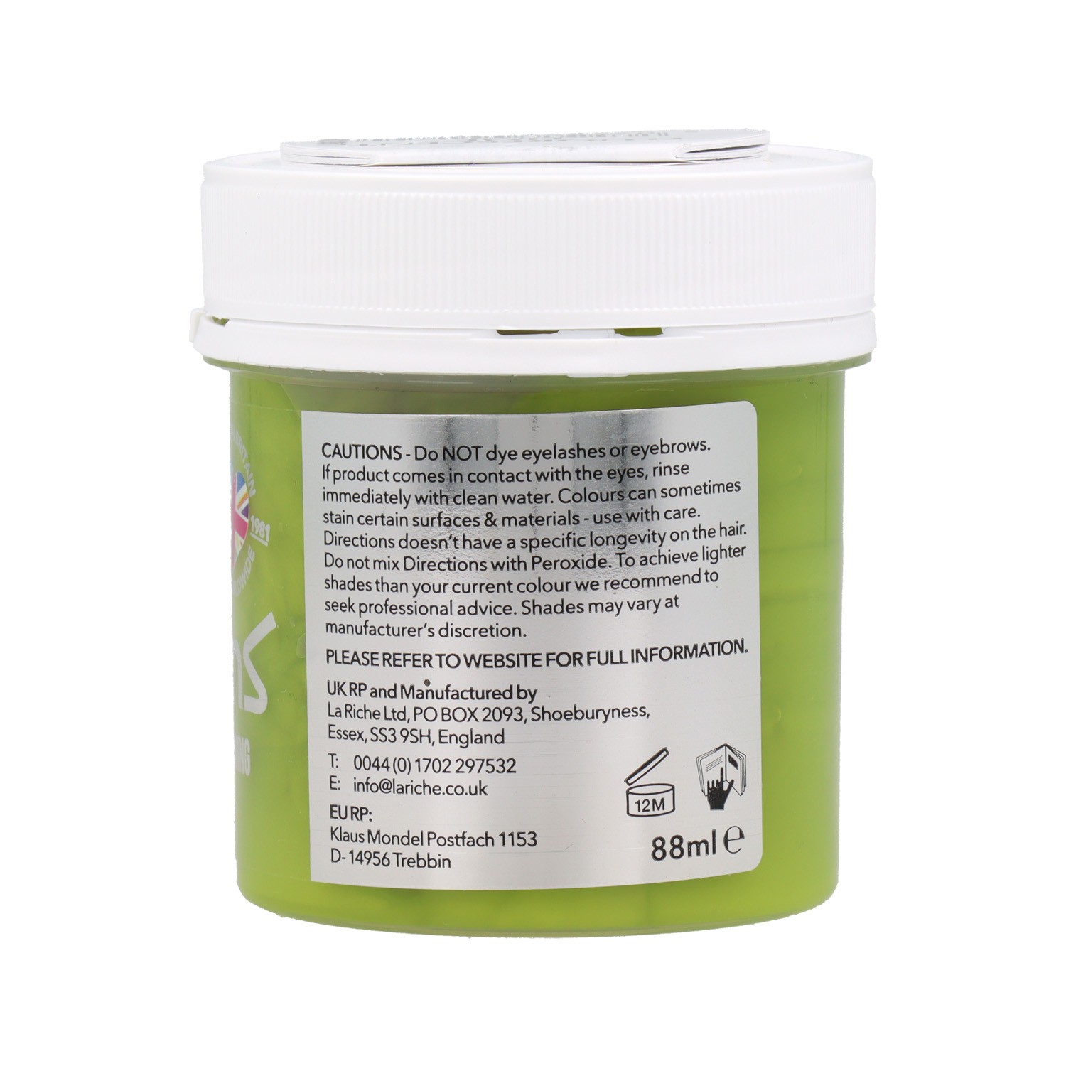 La Riche Directions Semi Permanent Hair Color Fluorescent Lime Acondicionador 88 ml