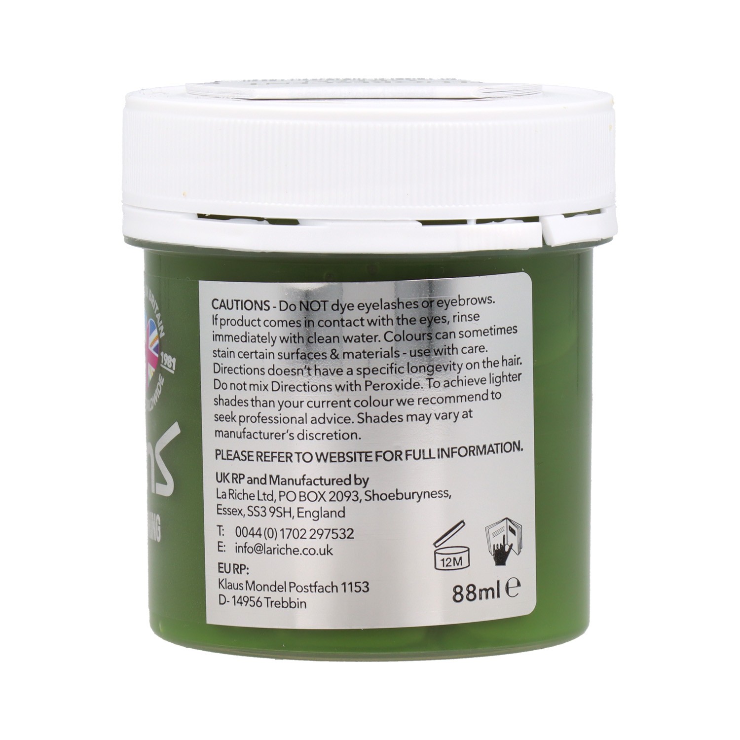 La Riche Directions Semi Permanent Hair Color Fluorescent Green Acondicionador 88 ml