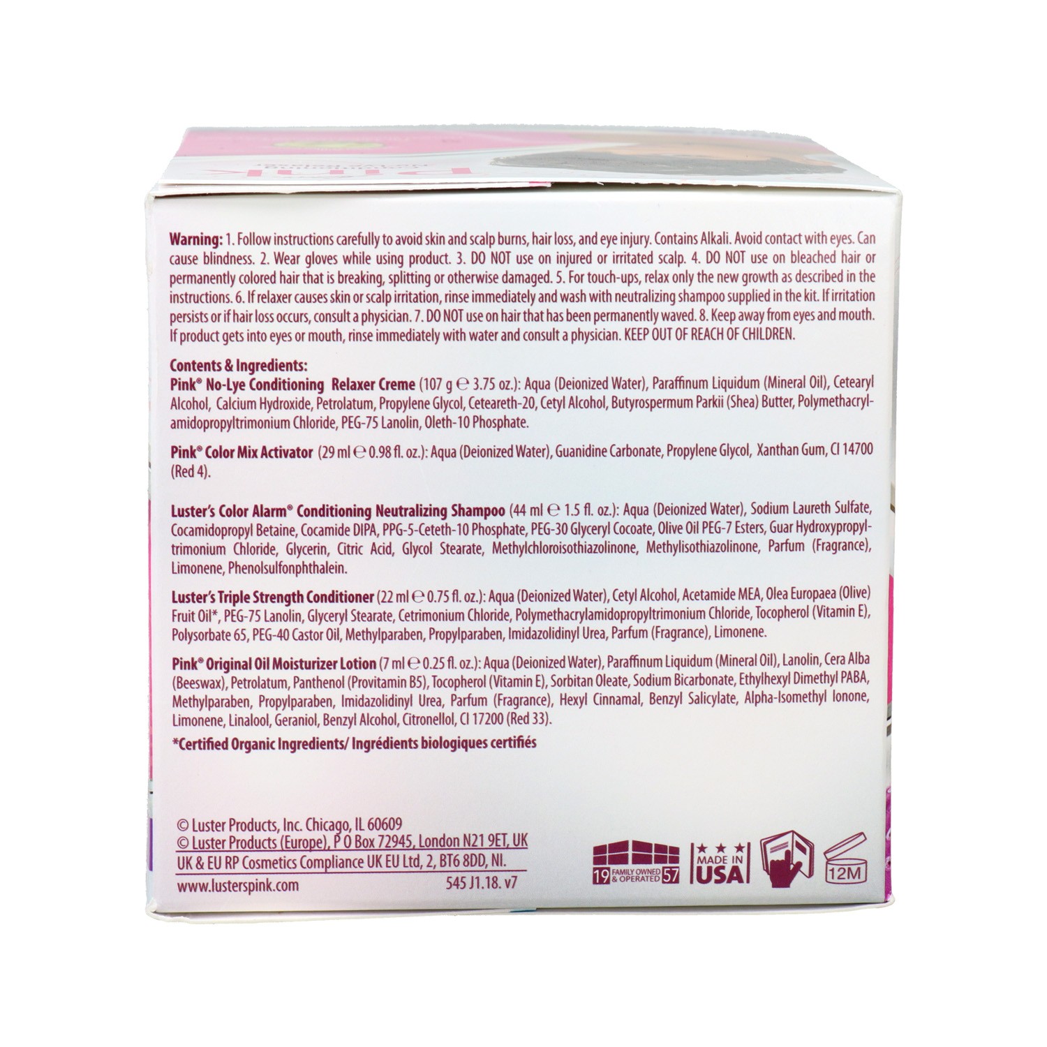 Luster's Pink Relaxer Kit Super