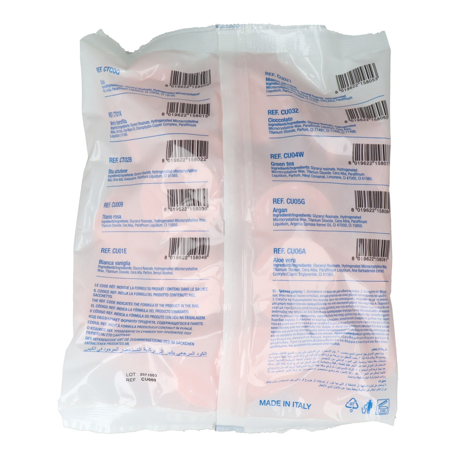 Disques de cire chaude rose Idema 1 kg.