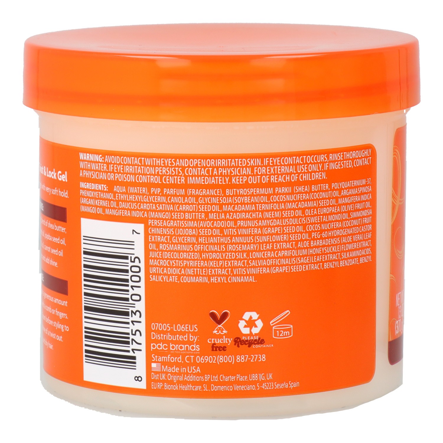 Cantu Shea Butter Gel Naturel Hydratant Twist & Lock 370 gr