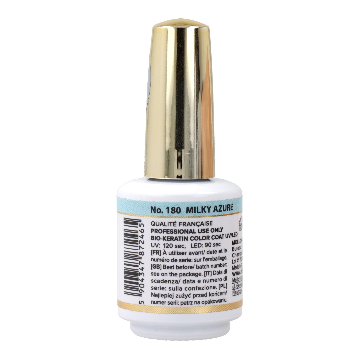 Mollon Pro Luxury Color Coat 180 Milky Azure 8 ml