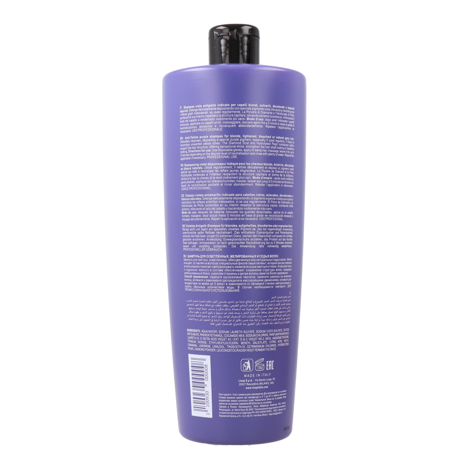 Lisap Shampoo Antigiallo Scaglie Leggere 1000 ml