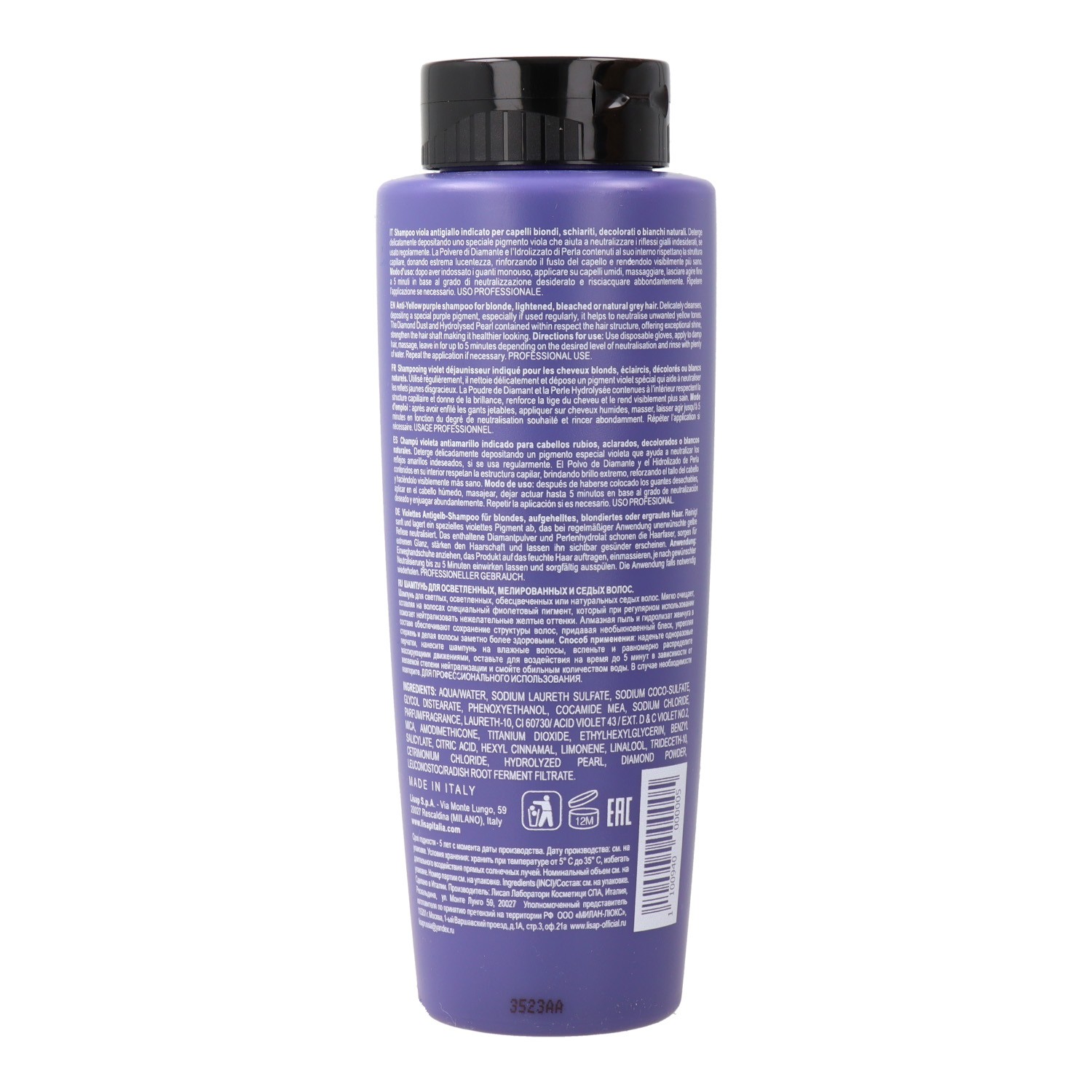 Shampoo antigiallo Lisap scala leggera 250 ml