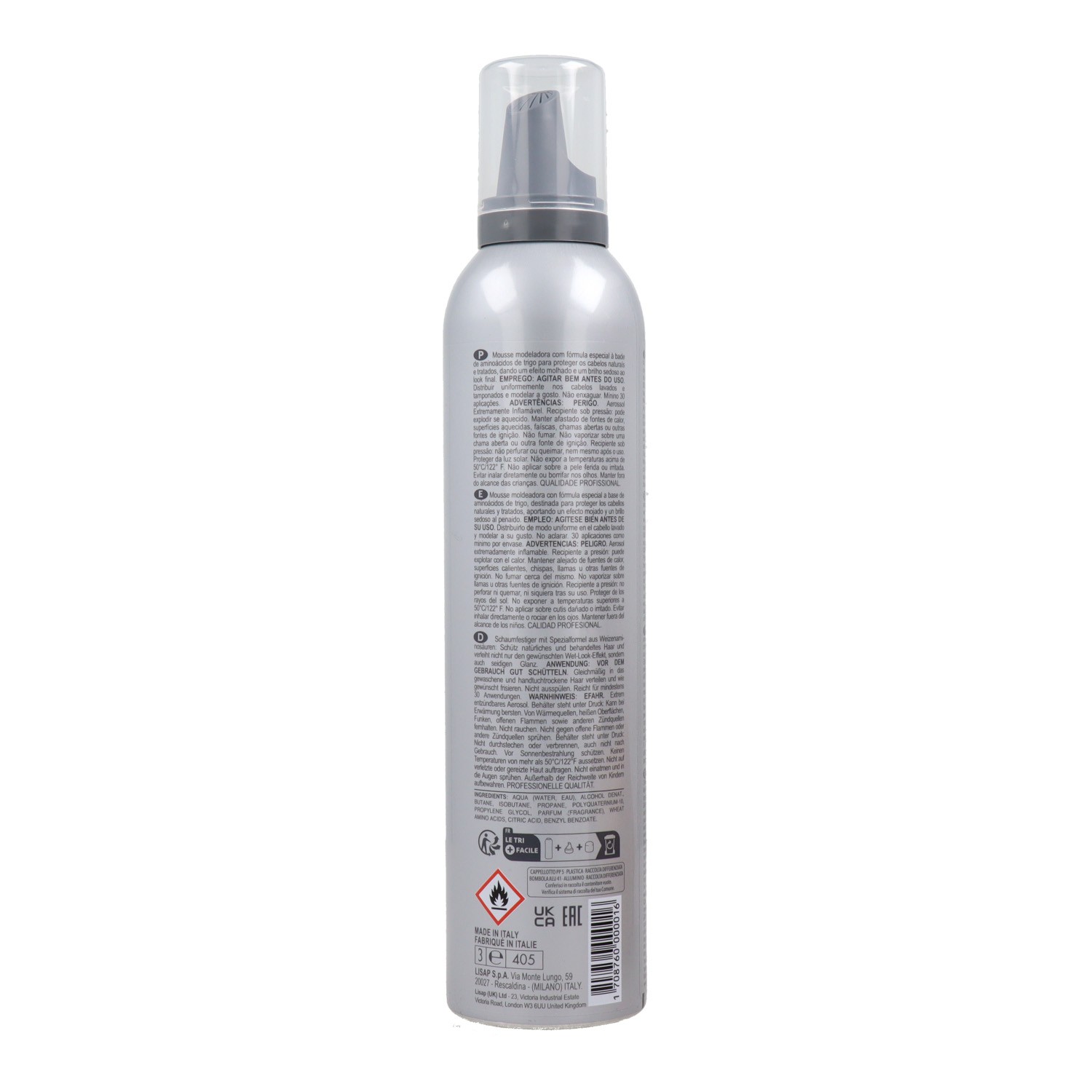 Lisap High Tech Cheveux Mousse Gel Effet Mouillé 300 ml