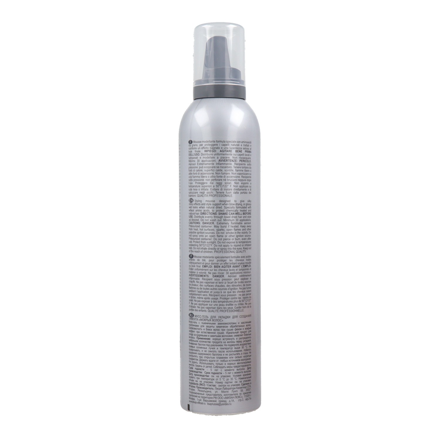 Lisap High Tech Cheveux Mousse Gel Effet Mouillé 300 ml