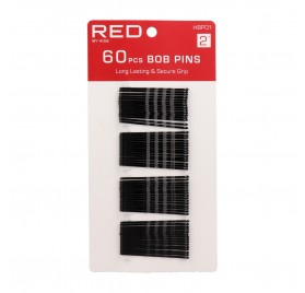 Red Kiss Bob PinS 2" 60 Piezas Black Pasador