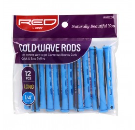 Red Kiss Cold Wave Rods 1/4" 12 Piezas Blue Bigudi