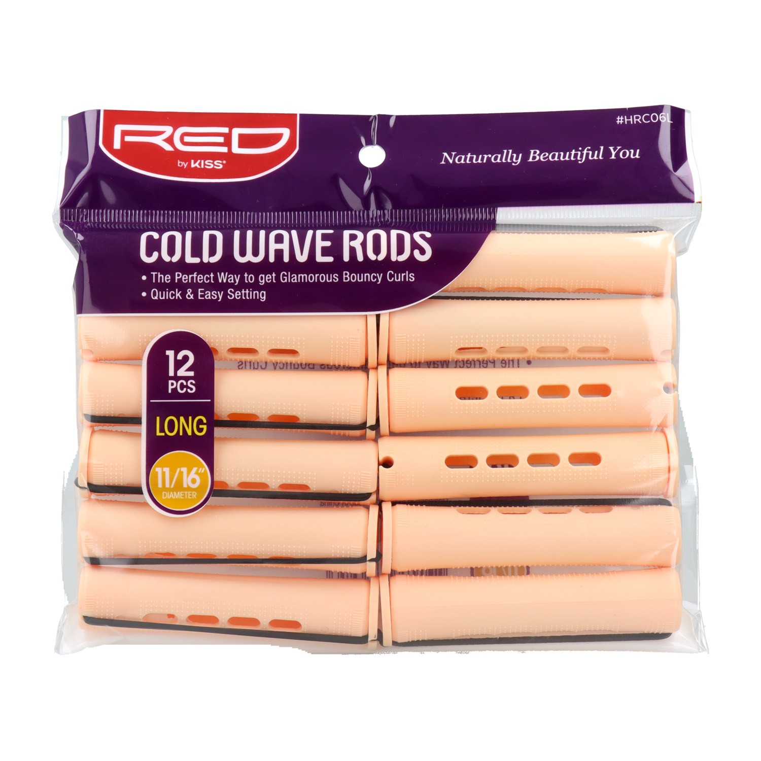 Red Kiss Cold Wave Rods Longitud 11/16" 12 Piezas Sans Bigudi