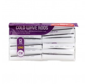 Red Kiss Cold Wave Rods Longitud 7/16" 12PC Color White Bigudi