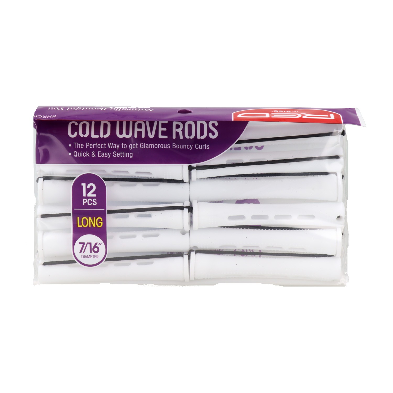 Red Kiss Cold Wave Rods Longitud 7/16" 12PC Color White Bigudi