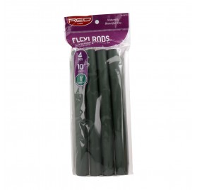 Red Kiss Flexi Rods 10" 1" 4 Piezas Pack Dark Green Rulos Flexibles