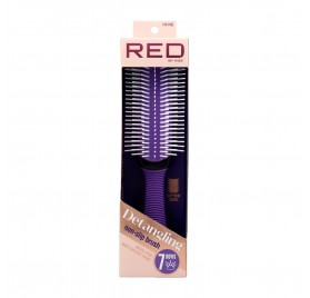 Red Kiss 7 Row Detangle Brush Purple Cepillo