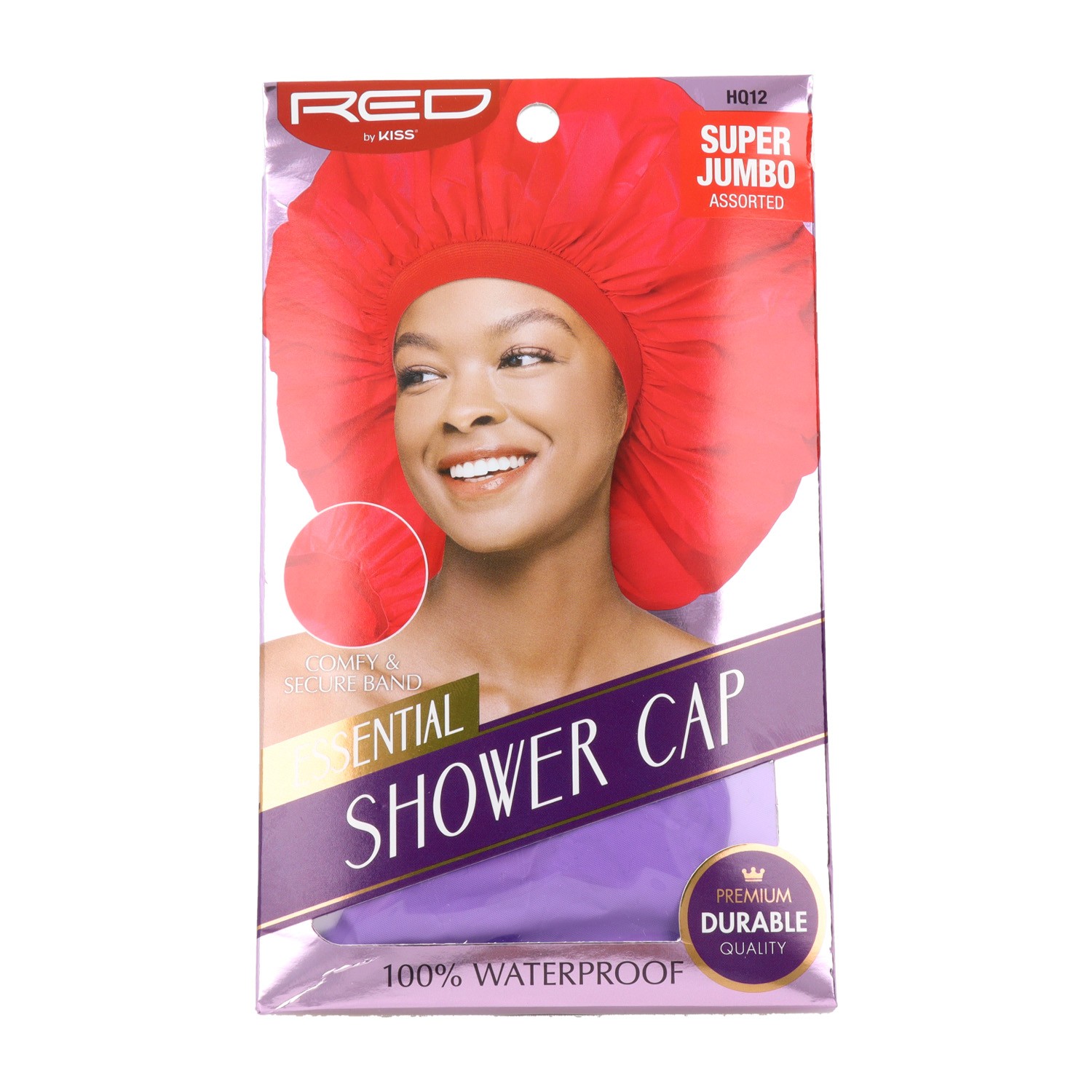 Red Kiss Essential Shower Cap Super Jumbo Assorted Pink Purple Red Capa De Cabello