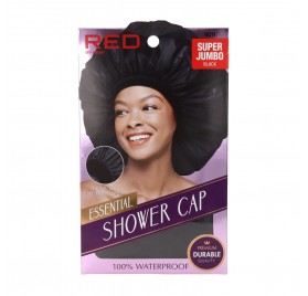 Bonnet de douche Red Kiss Essential Super Jumbo Cape à cheveux noirs