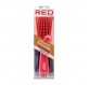 Red Kiss Ez Glide Detangling Brush Ball Tip Rosa Cepillo