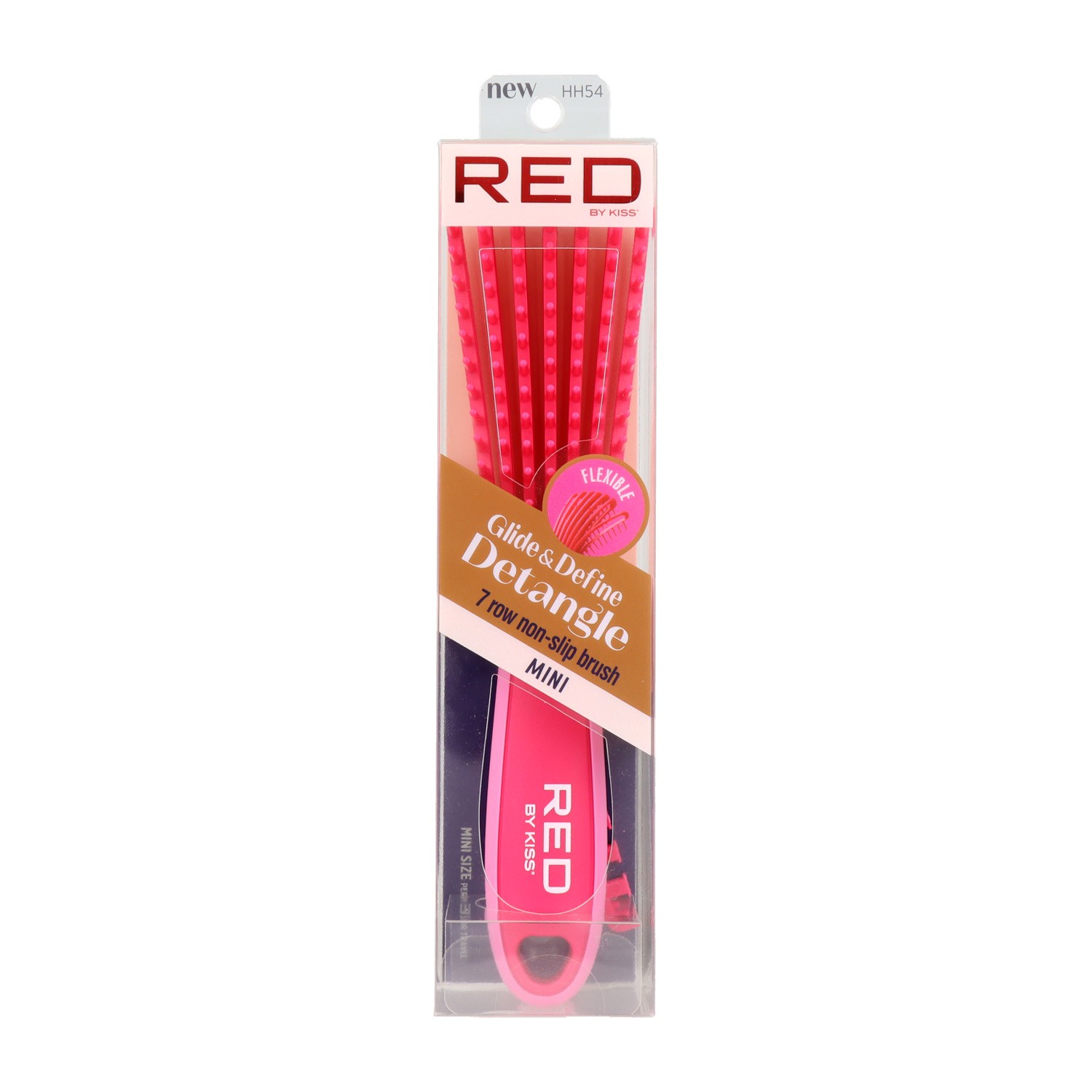 Red Kiss Ez Glide Detangling Brush Mini Rosa Cepillo