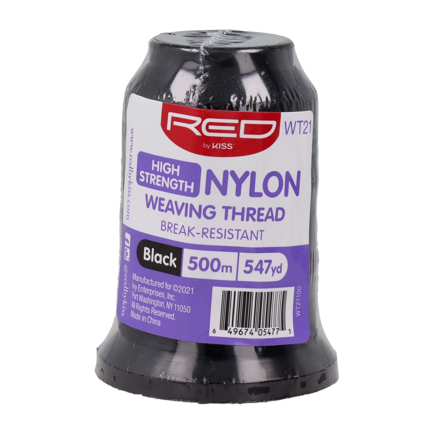 Red Kiss Nylon Weaving Thread Black 500 ml