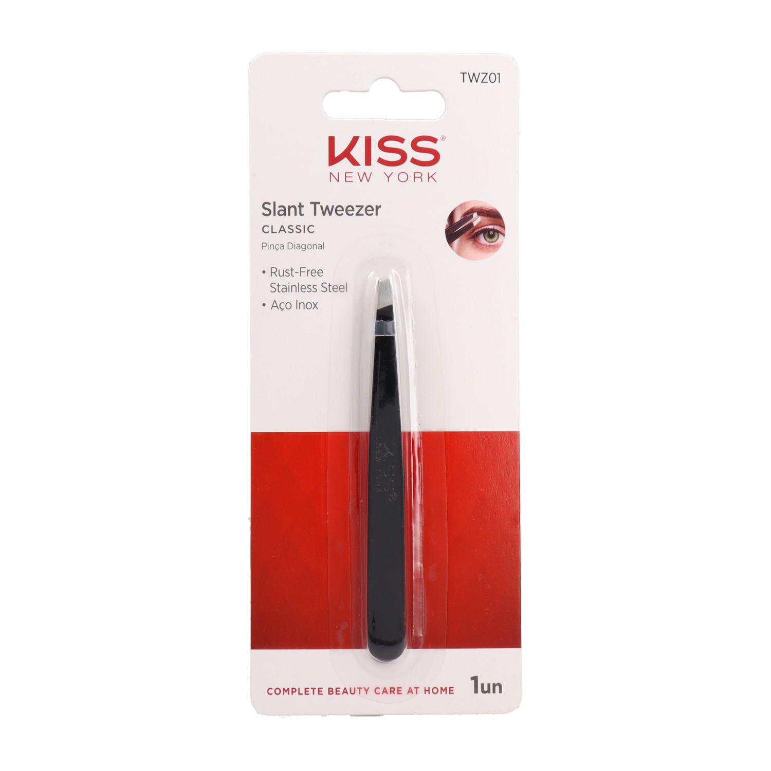 Red Kiss Ksny Premium Precision Slant Tip Tweezer Pinza Depilar